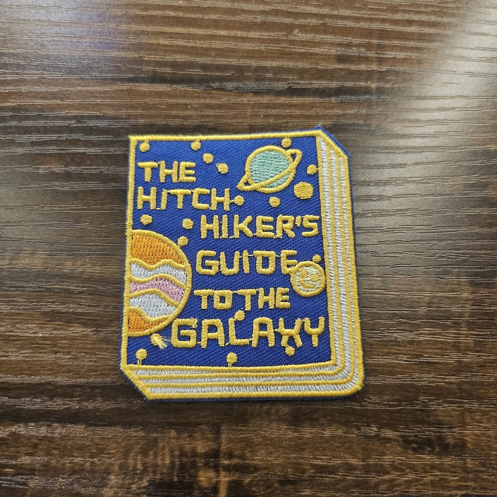 Marvel's The Hitch Hiker's Guide to the Galaxy Movie Book Embroidered Patch